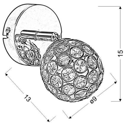 Fali lámpa STARLET 1xG9/40W/230V