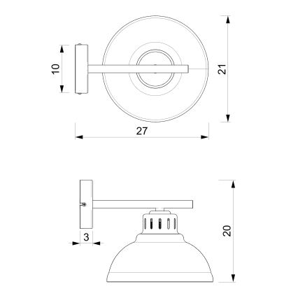 Fali lámpa SVEN 1xE27/15W/230V fehér