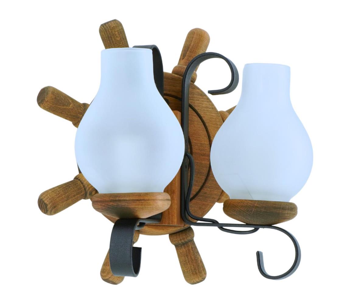 Exodus Lighting Srl Fali lámpa TIMONA 2xE14/40W/230V bükkfa EX