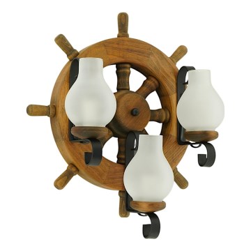 Fali lámpa TIMONA 3xE14/40W/230V bükkfa