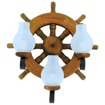 Fali lámpa TIMONA 3xE14/40W/230V bükkfa