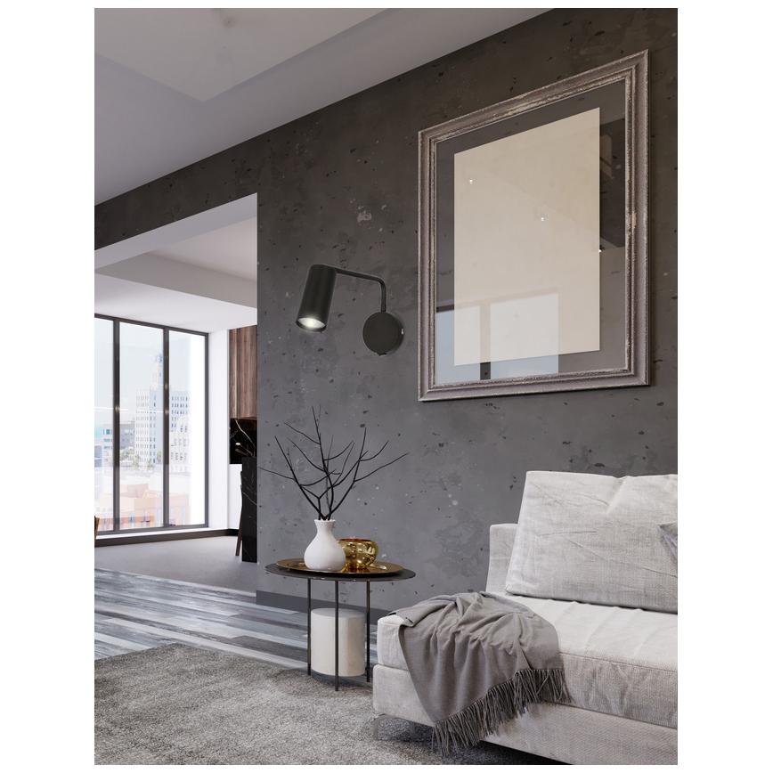 Fali lámpa TINA 1xGU10/15W/230V fekete