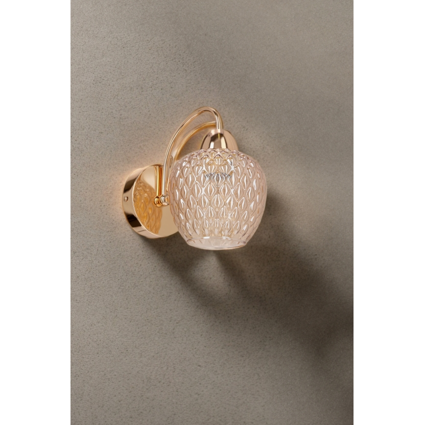 Fali lámpa TOBIAS 1xE27/40W/230V Rózsaarany