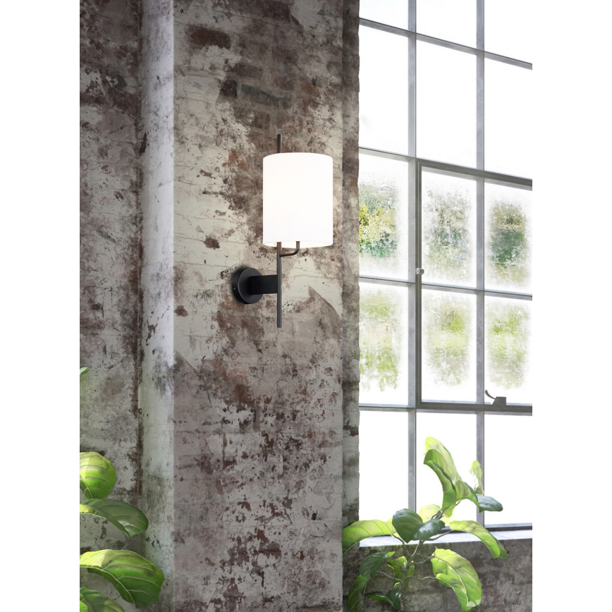 Fali lámpa TOKYO 1xE27/40W/230V fekete/fehér