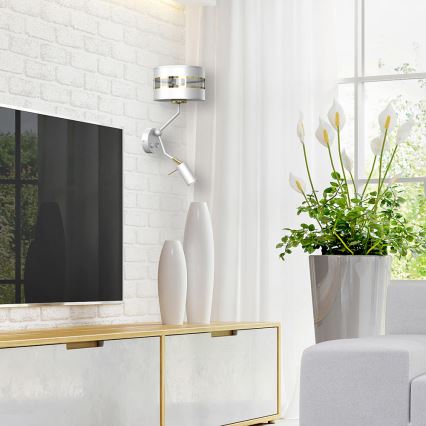 Fali lámpa ULTIMO 1xE27/40W/230V + 1xGU10/MR11/7W fehér