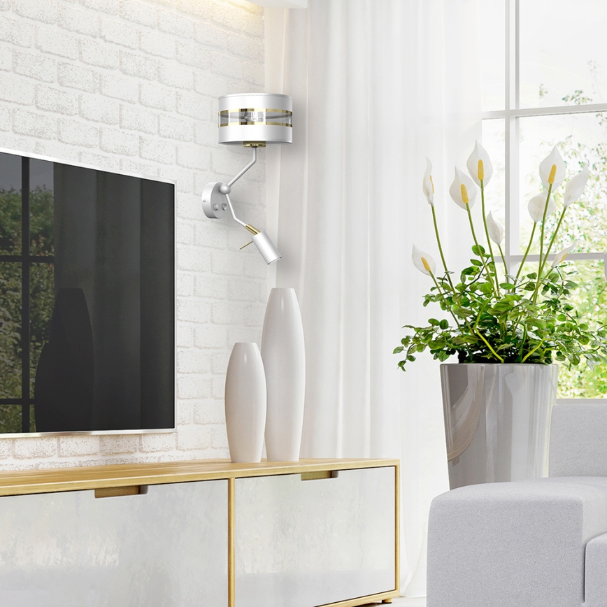 Fali lámpa ULTIMO 1xE27/40W/230V + 1xGU10/MR11/7W fehér