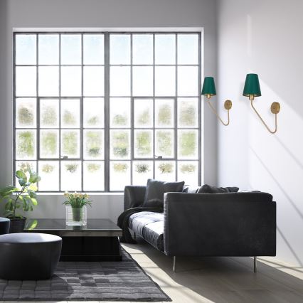 Fali lámpa VICTORIA 1xE27/60W/230V zöld