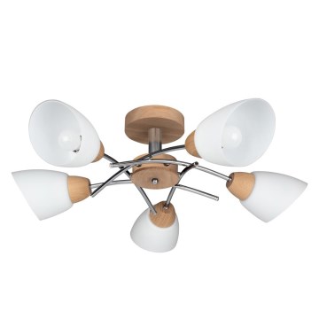 Fali lámpa VILETTA 5xE27/40W/230V tölgy