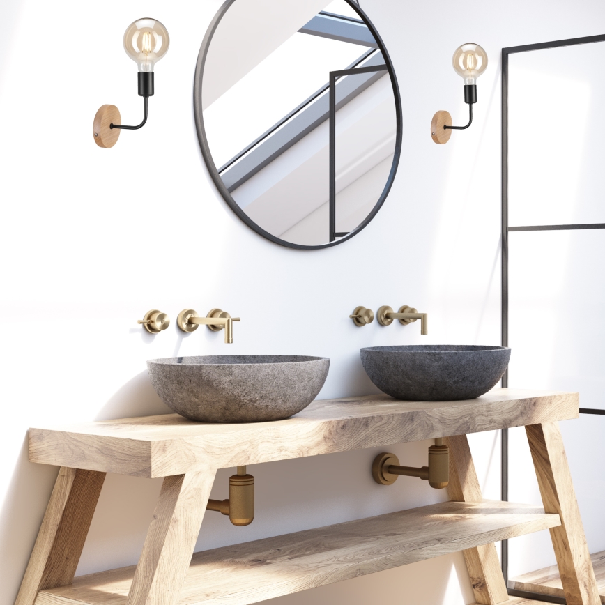 Fali lámpa VITO OAK 1xE27/60W/230V