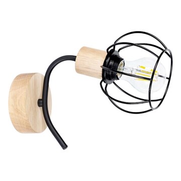 Fali lámpa VIVIANE 1xE27/60W/230V tölgy