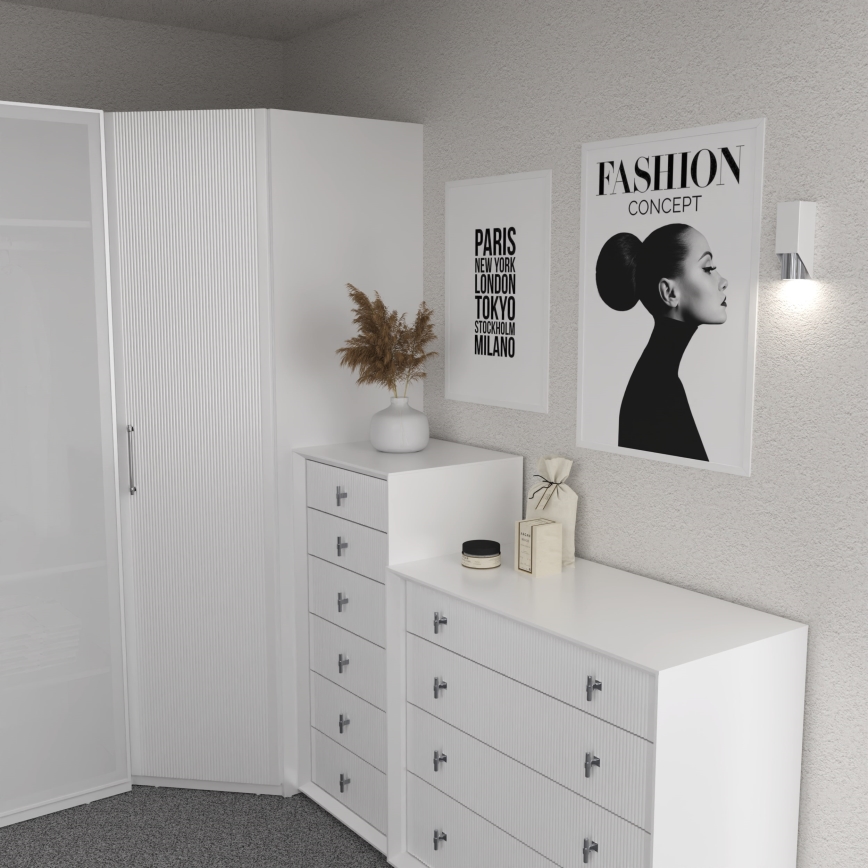 Fali lámpa WALL 1xGU10/8W/230V fehér/fényes króm