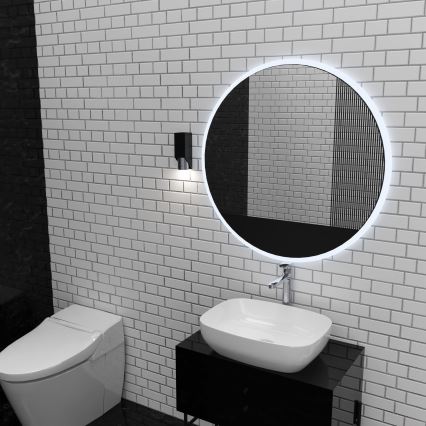 Fali lámpa WALL 1xGU10/8W/230V fekete/fényes króm