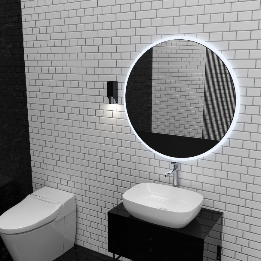 Fali lámpa WALL 1xGU10/8W/230V fekete/fényes króm