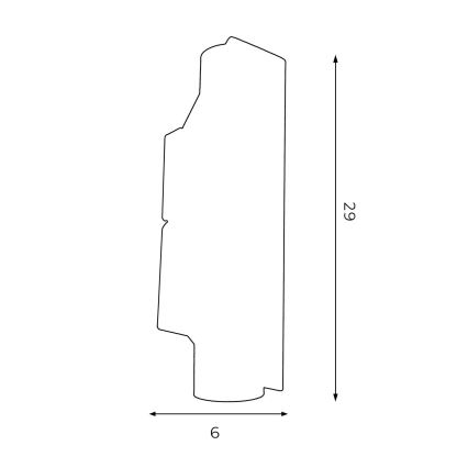 Fali lámpa WALL 2xGU10/8W/230V fehér/fényes króm