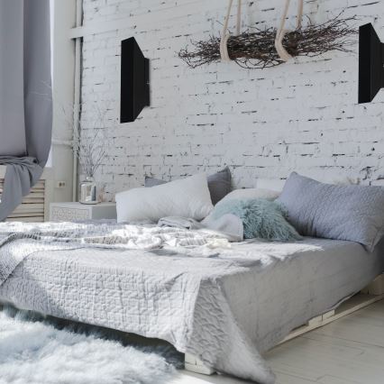 Fali lámpa WALL 2xGU10/8W/230V fekete