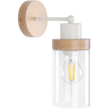 Fali lámpa WOODNEST 1xE27/15W/230V fenyő/krémszínű