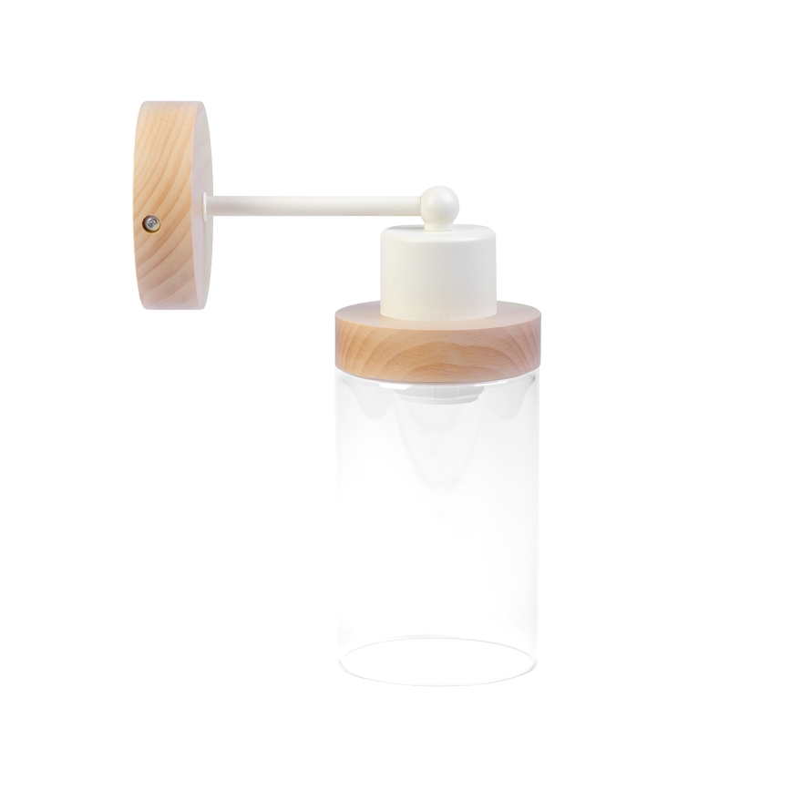 Fali lámpa WOODNEST 1xE27/15W/230V fenyő/krémszínű