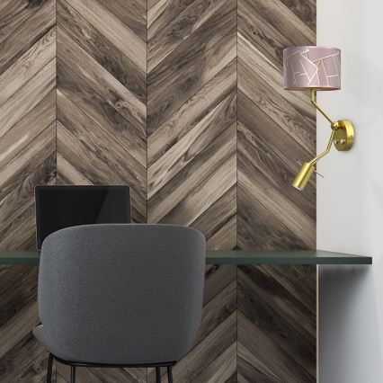 Fali lámpa ZIGGY 1xE27/40W/230V + 1xGU10/MR11/7W rózsaszín/arany