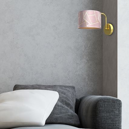 Fali lámpa ZIGGY 1xE27/60W/230V rózsaszín/arany