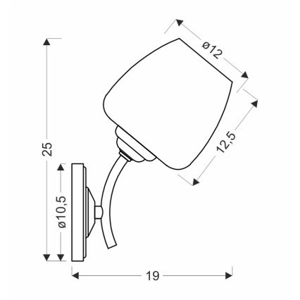 Fali lámpa ZINA 1xE27/40W/230V