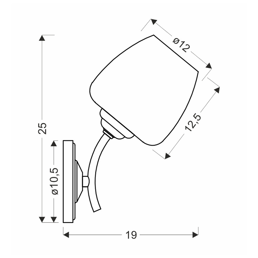 Fali lámpa ZINA 1xE27/40W/230V