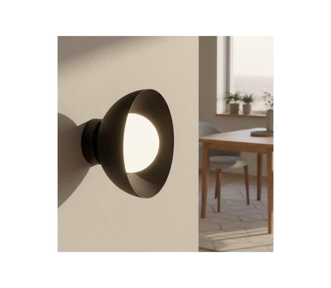 EMIBIG Fali lámpatest BIBI 1xG9/8W/230V fekete 1544/K1