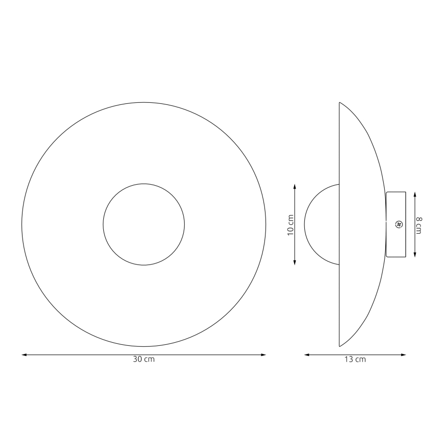 Fali lámpatest INSPO 1xG9/8W/230V fekete