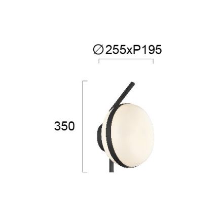 Fali lámpatest PALMA 1xE27/40W/230V fekete