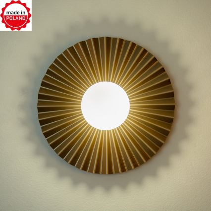 Fali lámpatest SUNPLISS 1xG9/10W/230V átm. 35 cm arany/krém