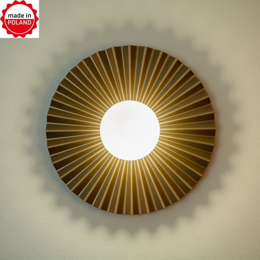 Fali lámpatest SUNPLISS 1xG9/10W/230V átm. 35 cm arany/krém
