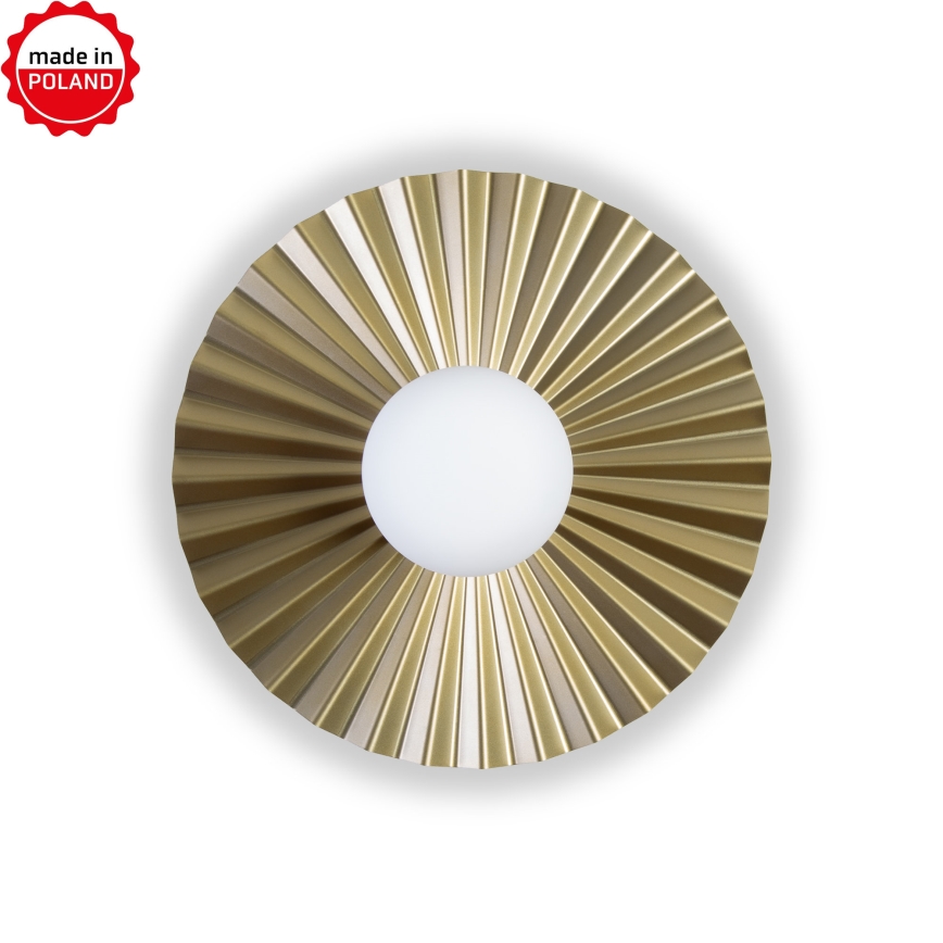Fali lámpatest SUNPLISS 1xG9/10W/230V átm. 35 cm arany/krém