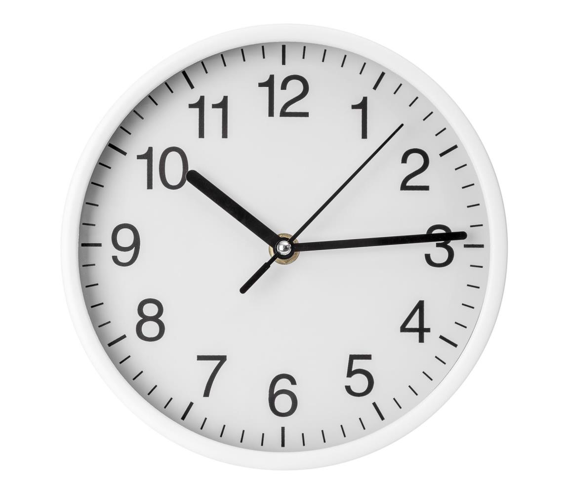 Fali óra 20 cm átmérő, 1xAA, fehér/fekete PZWNW