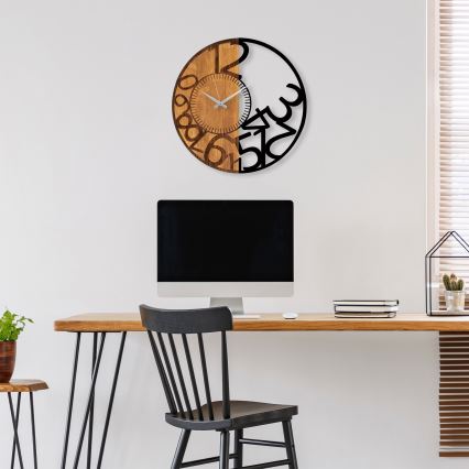 Fali óra átmérője 56 cm 1xAA fa/fém