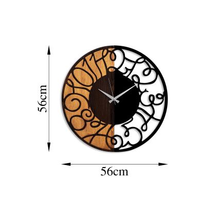 Fali óra átmérője 56 cm 1xAA fa/fém