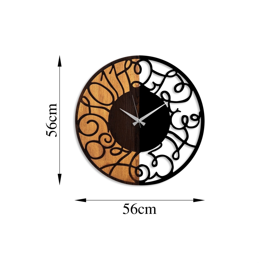 Fali óra átmérője 56 cm 1xAA fa/fém