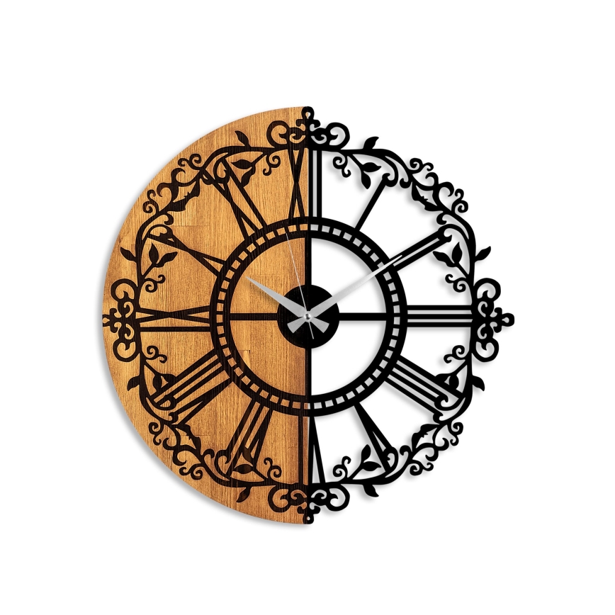 Fali óra átmérője 56 cm 1xAA fa/fém