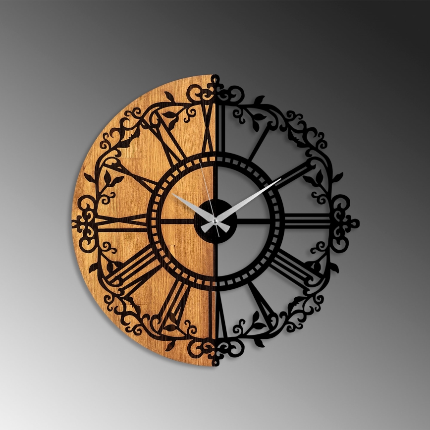 Fali óra átmérője 56 cm 1xAA fa/fém