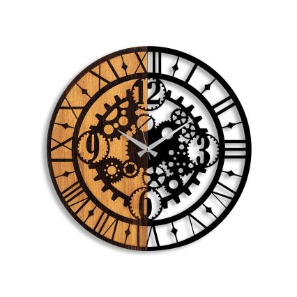 Fali óra átmérője 56 cm 1xAA fa/fém