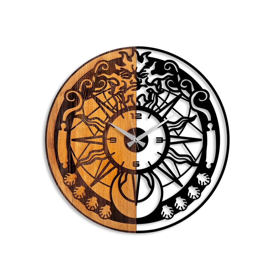 Fali óra átmérője 56 cm 1xAA fa/fém