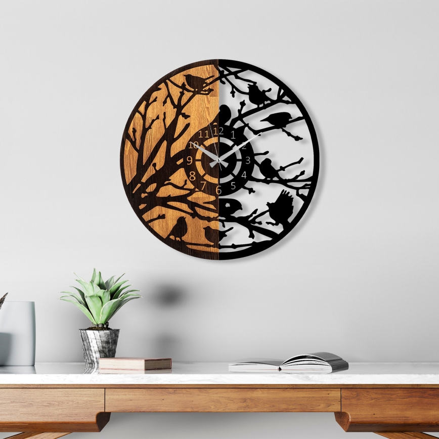 Fali óra átmérője 56 cm 1xAA fa/fém