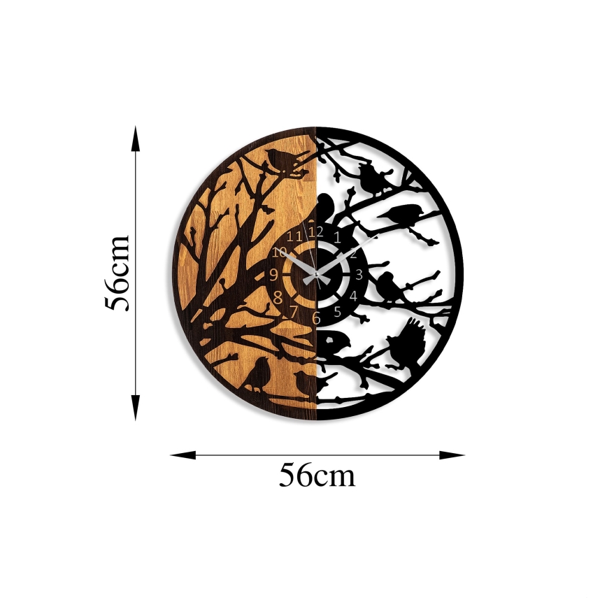 Fali óra átmérője 56 cm 1xAA fa/fém