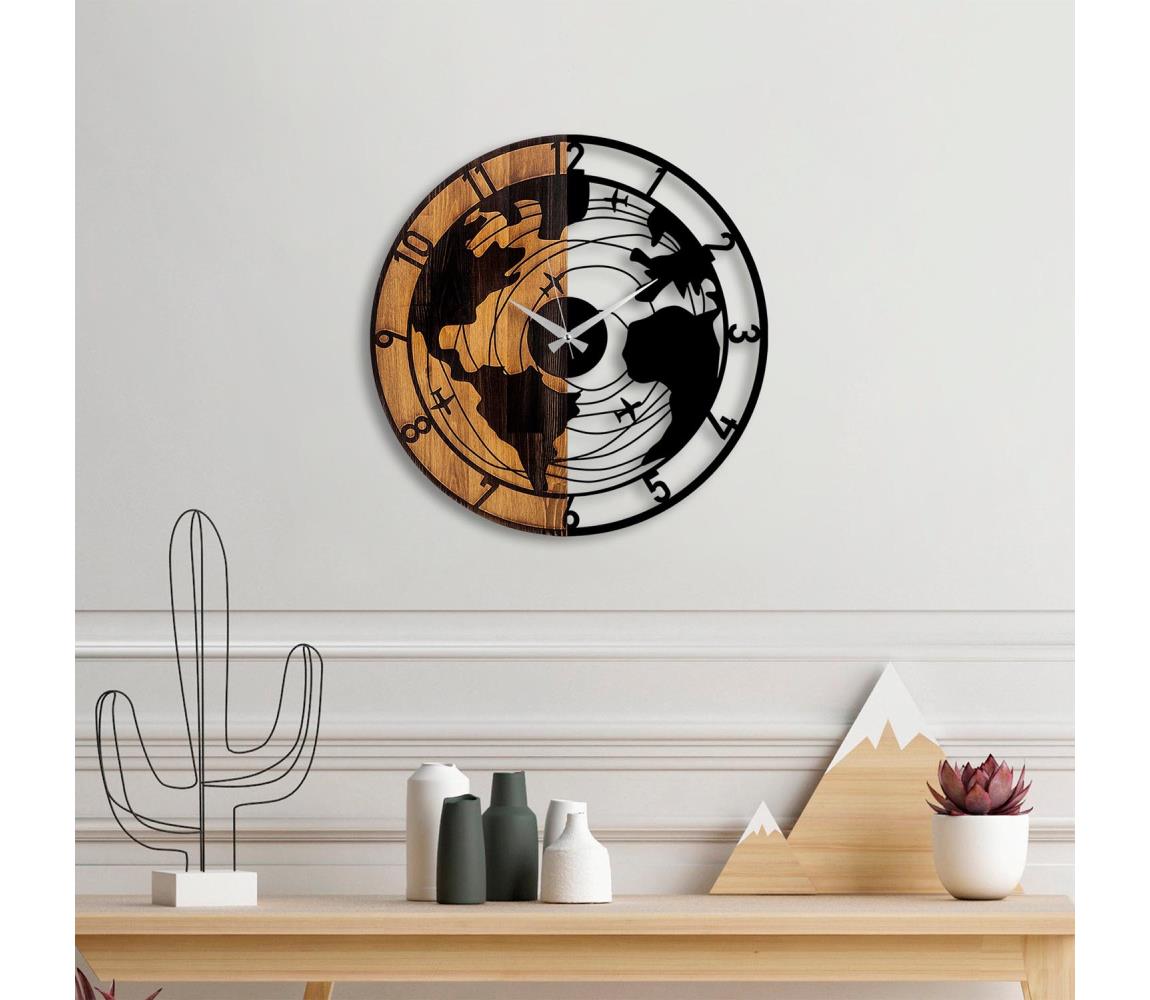 Fali óra 56 cm átmérő, 1xAA, fa/fém kivitel 539TNL1141