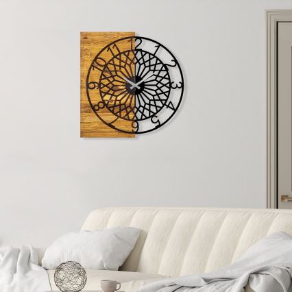 Fali óra 57x58 cm 1xAA fa/fém