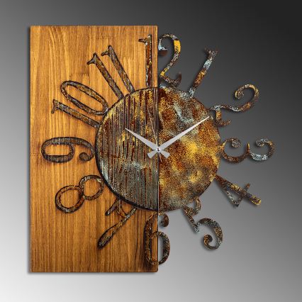 Fali óra 58x58 cm 1xAA fa/fém