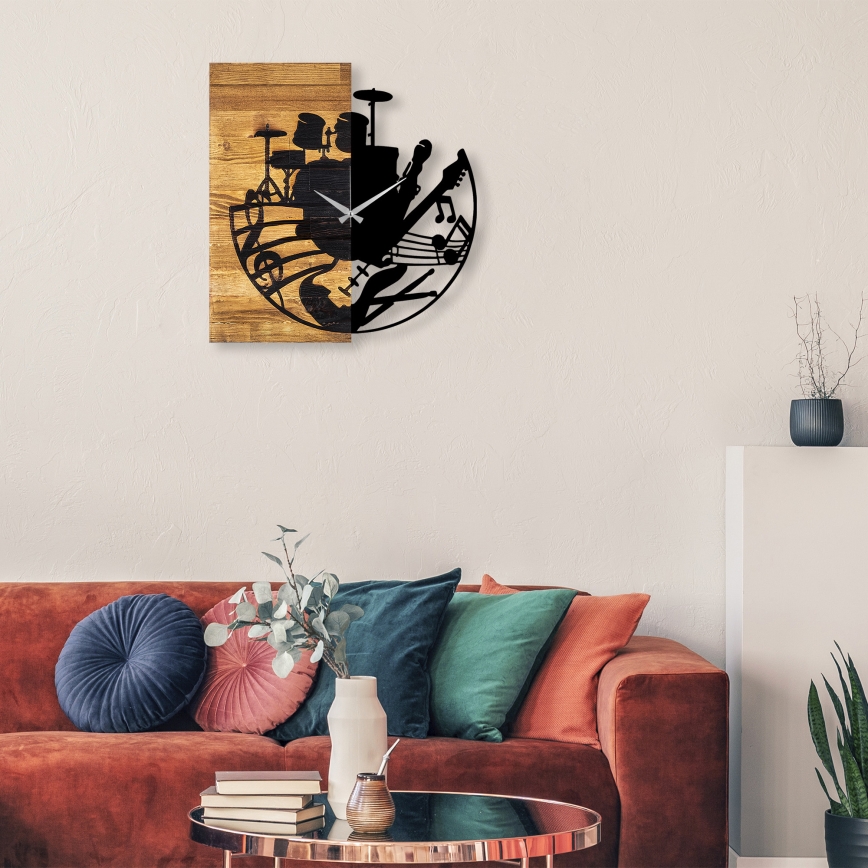 Fali óra 60x58 cm 1xAA fa/fém