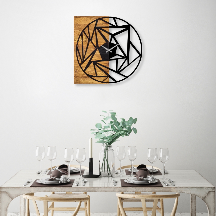 Fali óra 60x58 cm 1xAA fa/fém