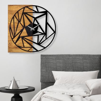 Fali óra 60x58 cm 1xAA fa/fém