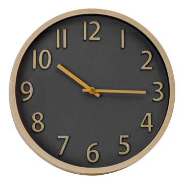 Fali óra átmérője 30 cm, 1xAA, arany/szürke