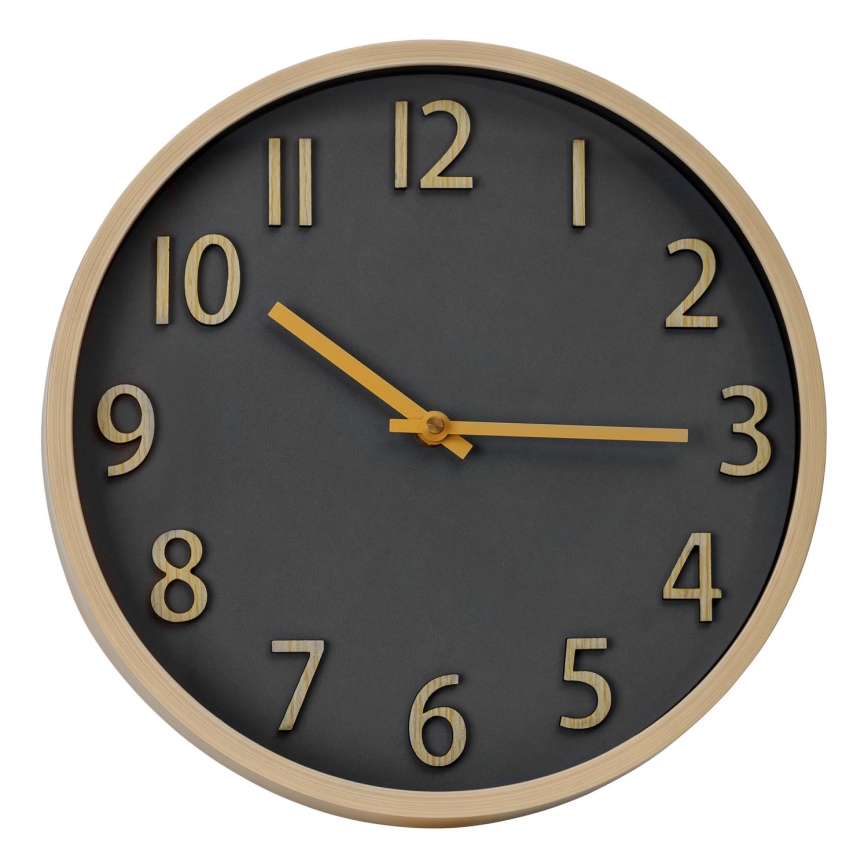 Fali óra átmérője 30 cm, 1xAA, arany/szürke