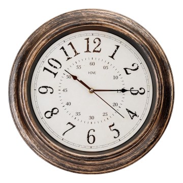 Fali óra átmérője 40 cm 1xAA bronz/fehér